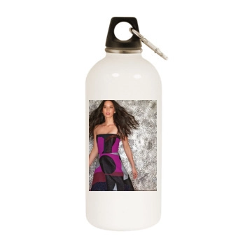 Olivia Munn White Water Bottle With Carabiner