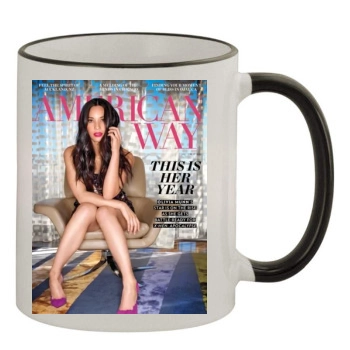 Olivia Munn 11oz Colored Rim & Handle Mug