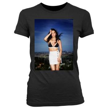 Olivia Munn Women's Junior Cut Crewneck T-Shirt