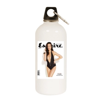 Olivia Munn White Water Bottle With Carabiner