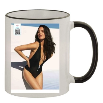 Olivia Munn 11oz Colored Rim & Handle Mug