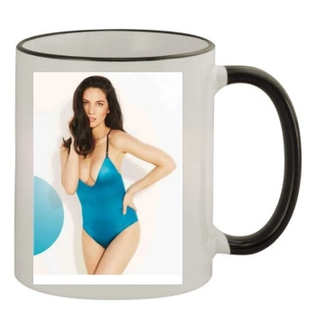 Olivia Munn 11oz Colored Rim & Handle Mug