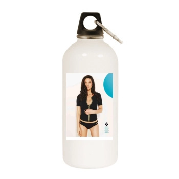 Olivia Munn White Water Bottle With Carabiner