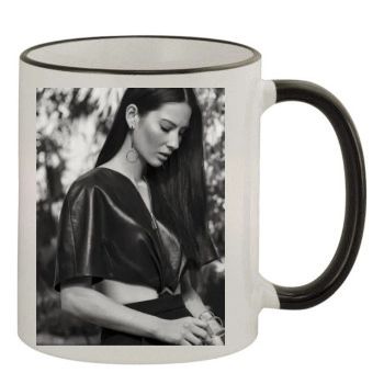 Olivia Munn 11oz Colored Rim & Handle Mug