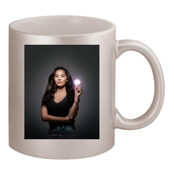 Olivia Munn 11oz Metallic Silver Mug