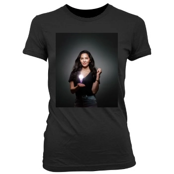 Olivia Munn Women's Junior Cut Crewneck T-Shirt