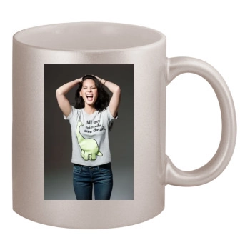 Olivia Munn 11oz Metallic Silver Mug