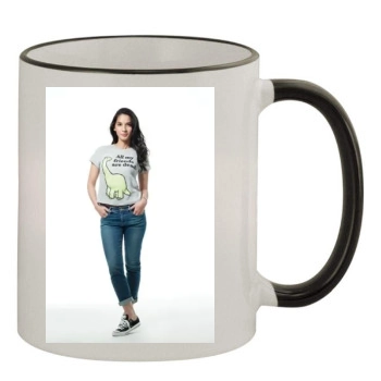 Olivia Munn 11oz Colored Rim & Handle Mug