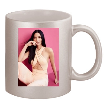 Olivia Munn 11oz Metallic Silver Mug