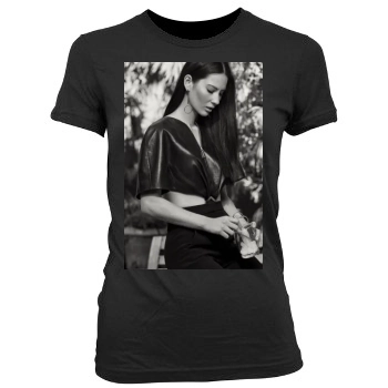 Olivia Munn Women's Junior Cut Crewneck T-Shirt