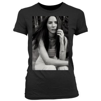 Olivia Munn Women's Junior Cut Crewneck T-Shirt