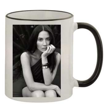 Olivia Munn 11oz Colored Rim & Handle Mug