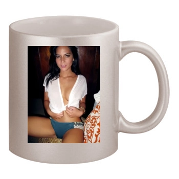 Olivia Munn 11oz Metallic Silver Mug