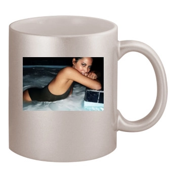 Olivia Munn 11oz Metallic Silver Mug