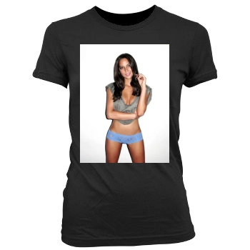 Olivia Munn Women's Junior Cut Crewneck T-Shirt