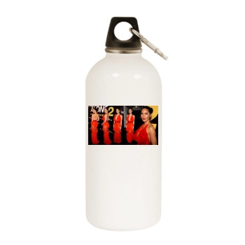 Olivia Munn White Water Bottle With Carabiner