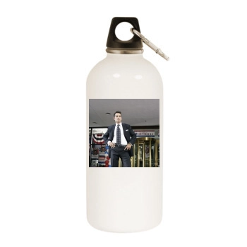 Adrian Pasdar White Water Bottle With Carabiner