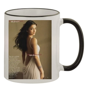 Aishwarya Rai 11oz Colored Rim & Handle Mug