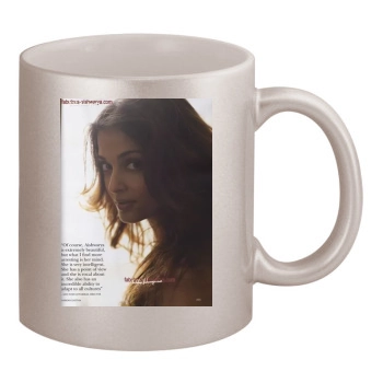 Aishwarya Rai 11oz Metallic Silver Mug