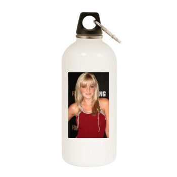 AJ Michalka White Water Bottle With Carabiner