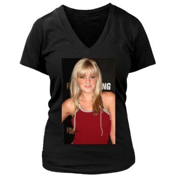 AJ Michalka Women's Deep V-Neck TShirt