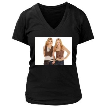 AJ Michalka Women's Deep V-Neck TShirt