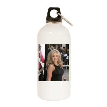 AJ Michalka White Water Bottle With Carabiner