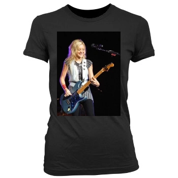 AJ Michalka Women's Junior Cut Crewneck T-Shirt