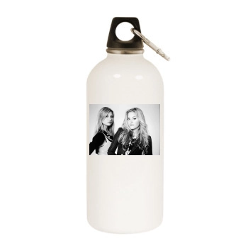 AJ Michalka White Water Bottle With Carabiner