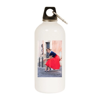 Francesca Inaudi White Water Bottle With Carabiner