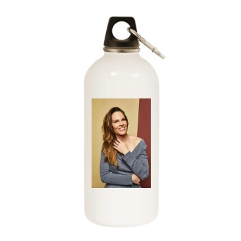 Hilary Swank White Water Bottle With Carabiner