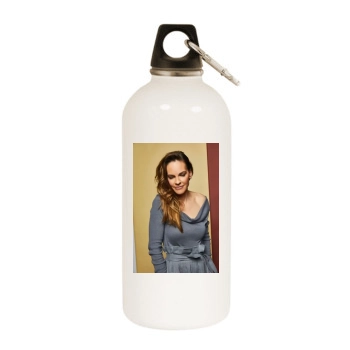 Hilary Swank White Water Bottle With Carabiner