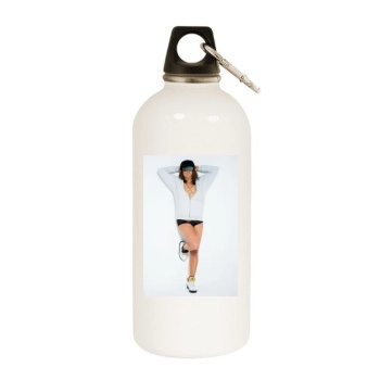 Honey G White Water Bottle With Carabiner