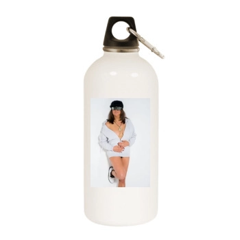 Honey G White Water Bottle With Carabiner