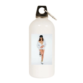 Honey G White Water Bottle With Carabiner