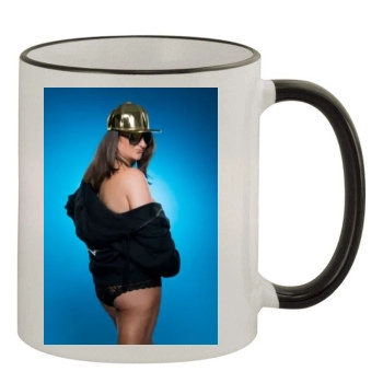 Honey G 11oz Colored Rim & Handle Mug