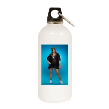 Honey G White Water Bottle With Carabiner