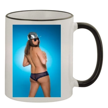 Honey G 11oz Colored Rim & Handle Mug