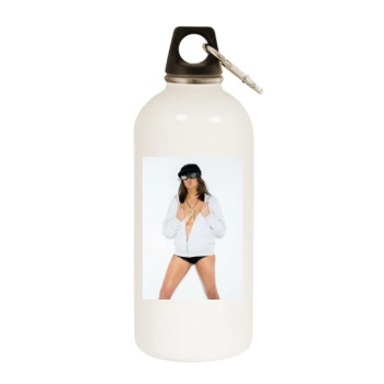 Honey G White Water Bottle With Carabiner