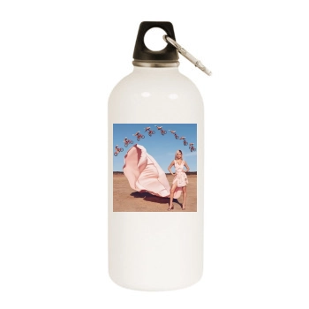 Selena Gomez White Water Bottle With Carabiner