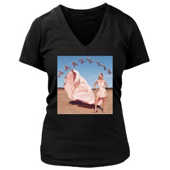 Selena Gomez Women's Deep V-Neck TShirt