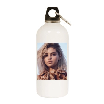 Selena Gomez White Water Bottle With Carabiner