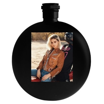 Selena Gomez Round Flask