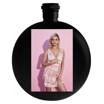 Selena Gomez Round Flask