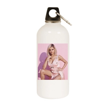 Selena Gomez White Water Bottle With Carabiner