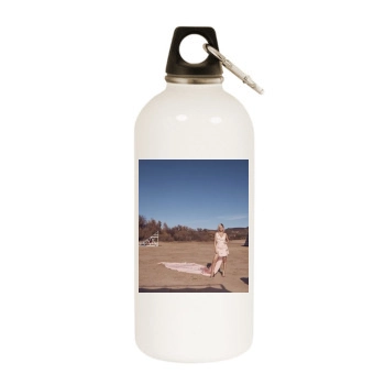 Selena Gomez White Water Bottle With Carabiner