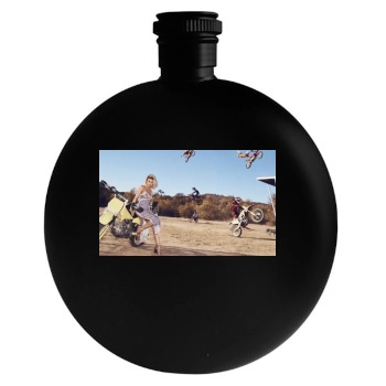 Selena Gomez Round Flask