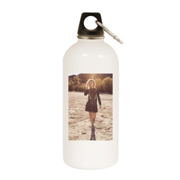 Selena Gomez White Water Bottle With Carabiner