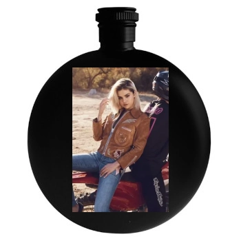 Selena Gomez Round Flask