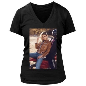 Selena Gomez Women's Deep V-Neck TShirt